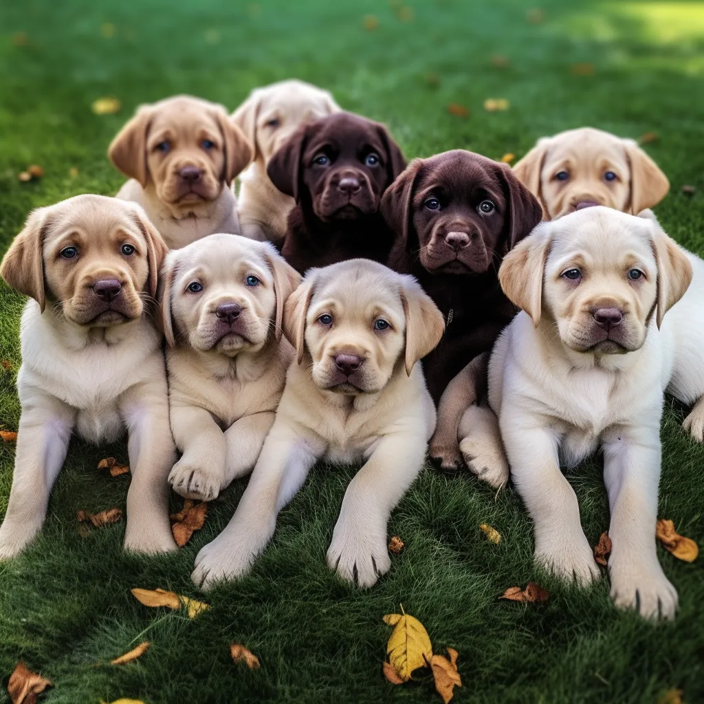 how many puppies can a lab have